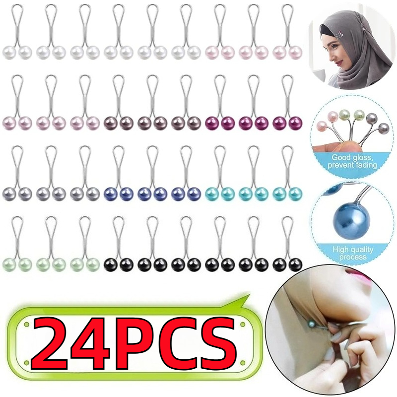 Embroidery Hijab - 6/12/24 Pezzi Fermagli per Sciarpe da