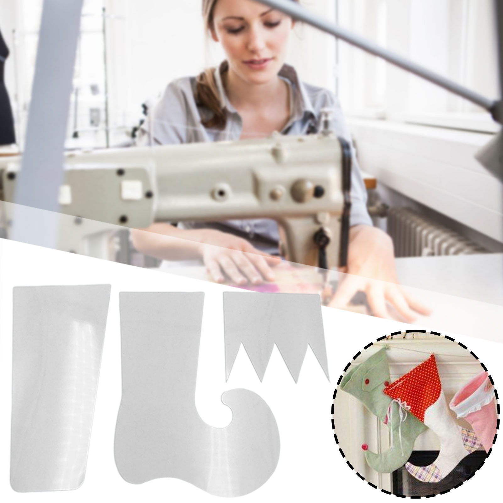 Embroidery Xmas Stocking - Modello personalizzato di calze di Natale