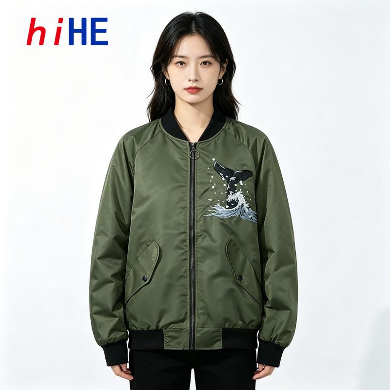 Embroidery University - Giacca Bomber Ricamata Sukajan Uomo Donna