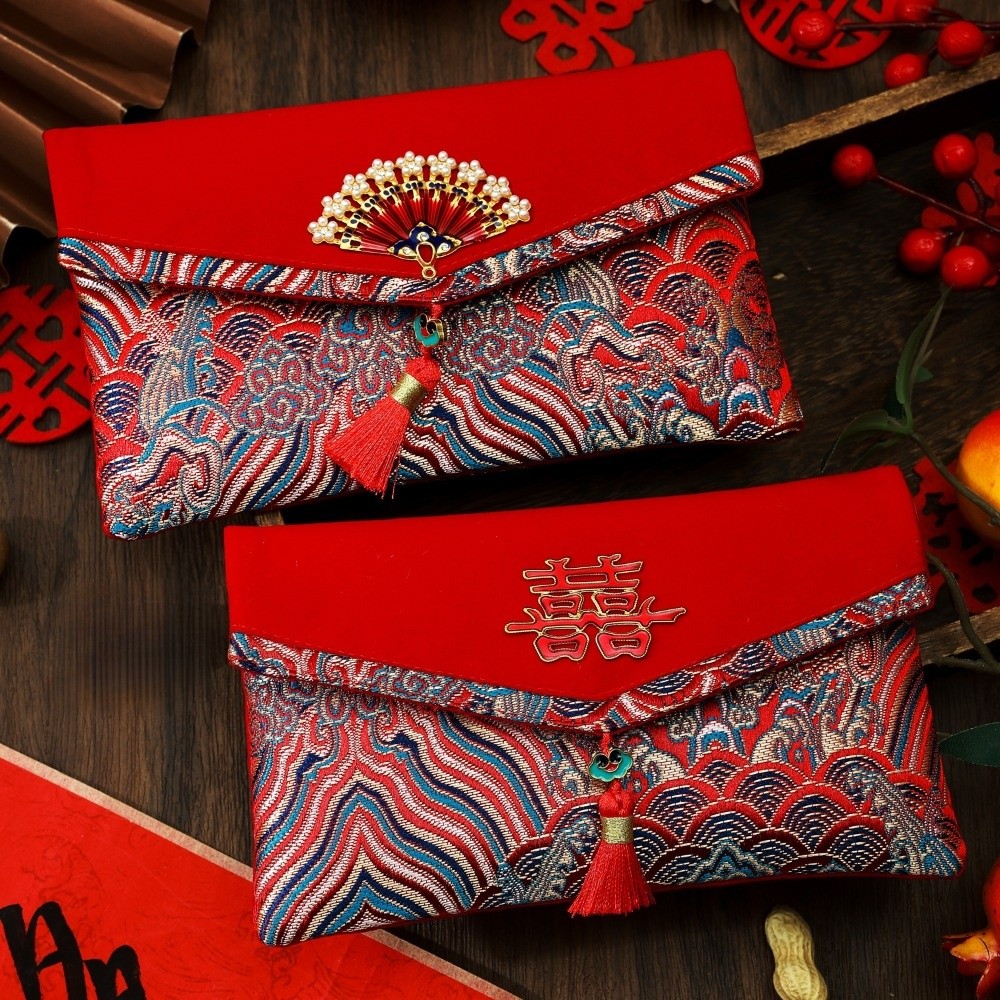 Embroidery House - Capodanno cinese Broccato Busta rossa Parole