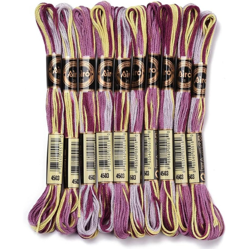 Embroidery Bracelet - 6 fili viola filo da ricamo
