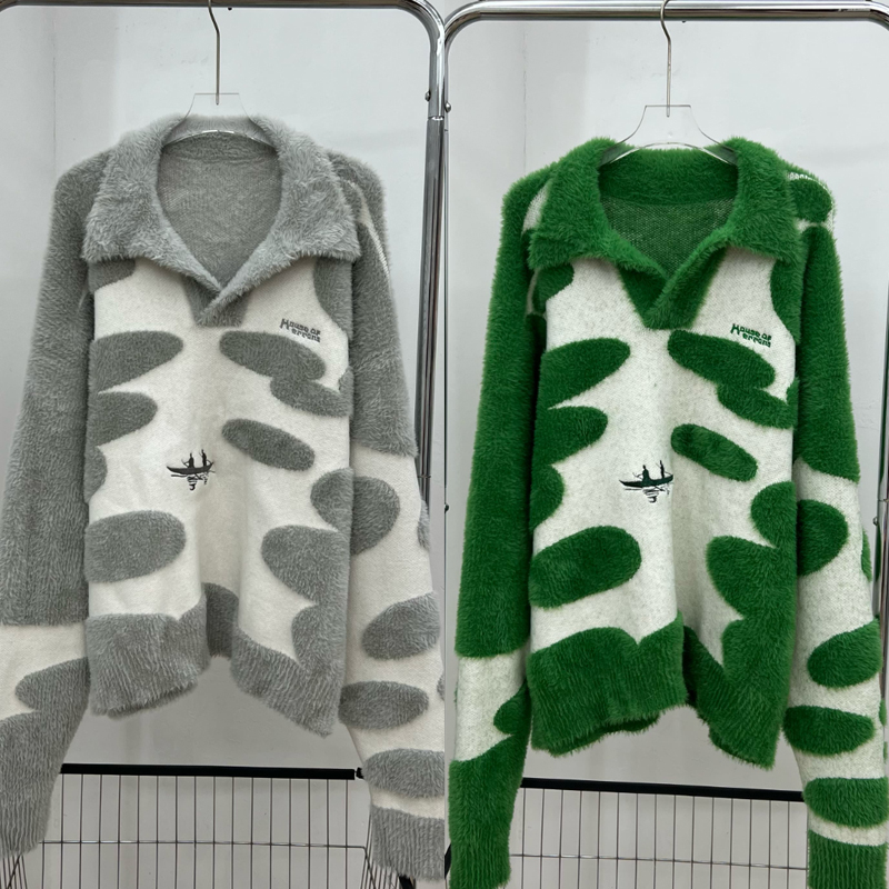 Embroidery House - Maglione in lana della marca streetwear
