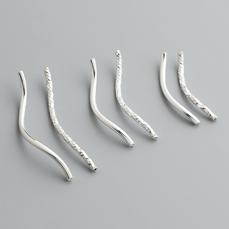 Embroidery Bracelet - 2 pz/lotto 925 Sterling Silver Liscio/Bamidery