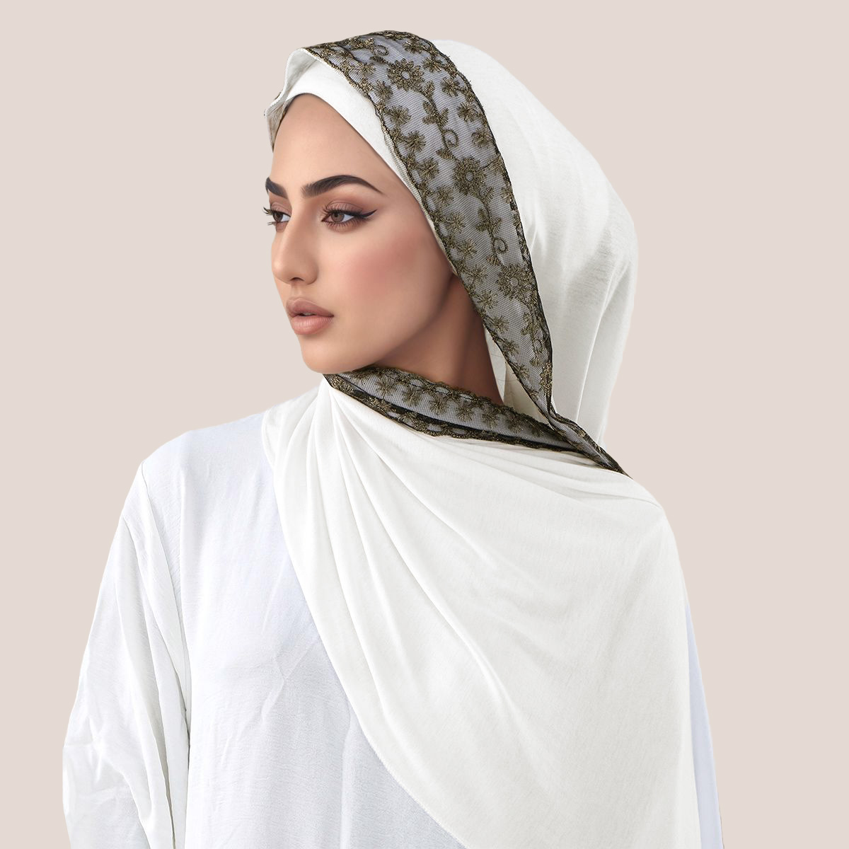 Maglia di cotone con ricamo in - Embroidery Hijab recensione e prezzo