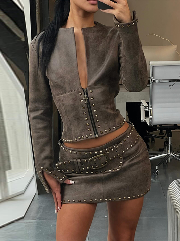 Completo da Donna in Pelle PU  - Embroidery Jacket recensione e prezzo