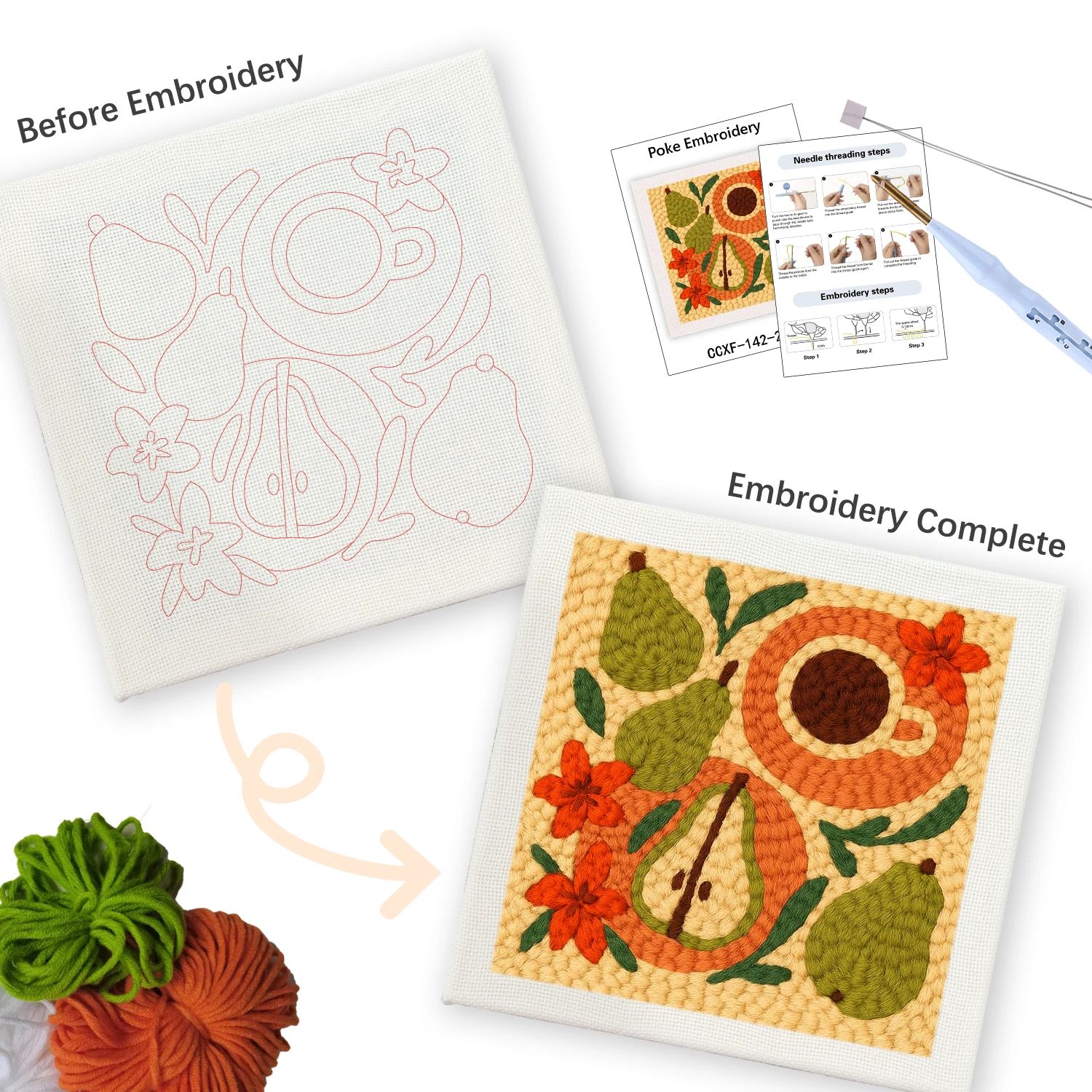 GATYZTORY Kit Punch Needle Bab - Embroidery Ideas For Bags recensione e prezzo
