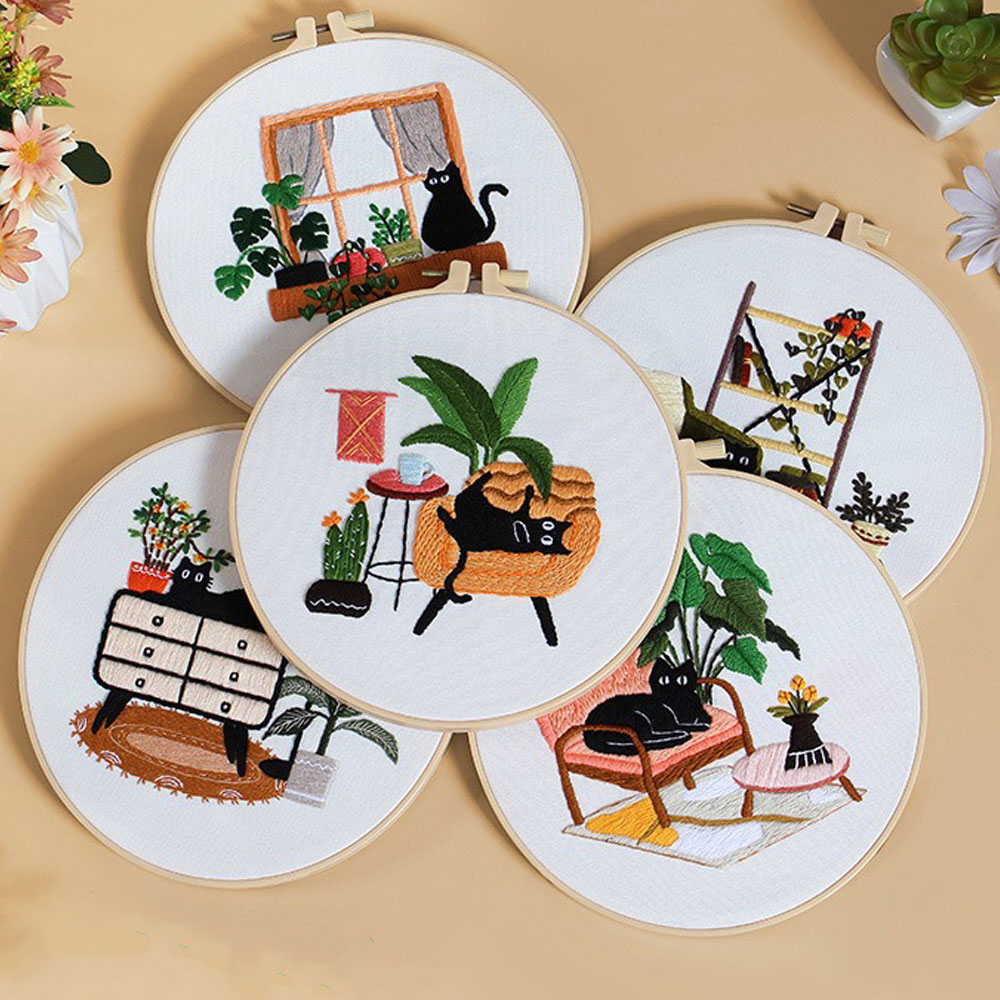 Kit da ricamo con disegno gatt - Embroidery Ideas For Bags recensione e prezzo