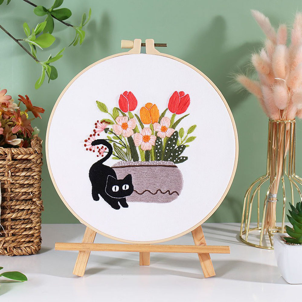 Kit da ricamo con disegno gatt - Embroidery Ideas For Bags recensione e prezzo