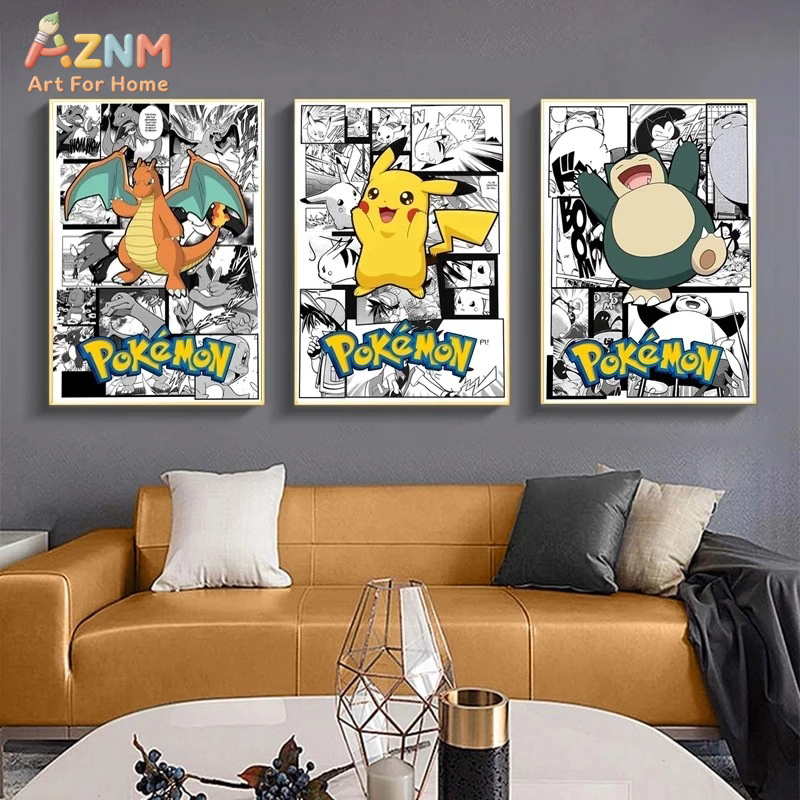 AZNM Pokemon Charizard Pikachu - Embroidery Wall Art recensione e prezzo