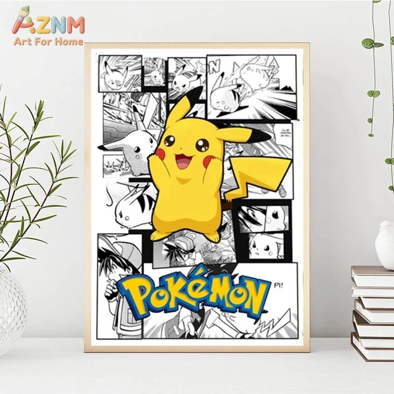 AZNM Pokemon Charizard Pikachu - Embroidery Wall Art recensione e prezzo